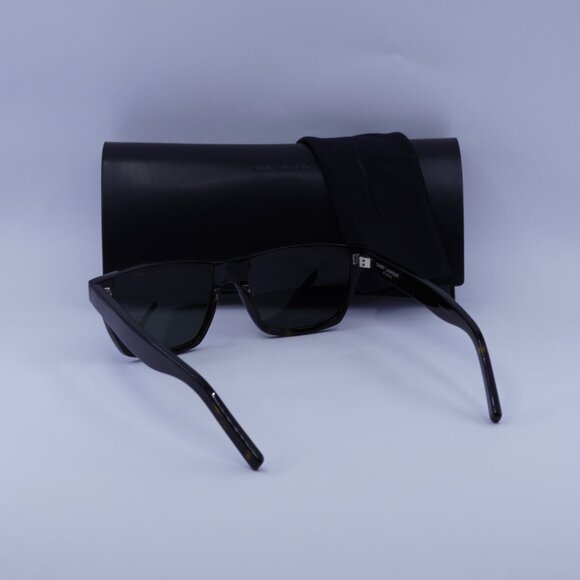 Saint Laurent SL274 002 Sunglasses Dark Havana Rectangle Frame, Grey Lenses - Picture 9 of 10